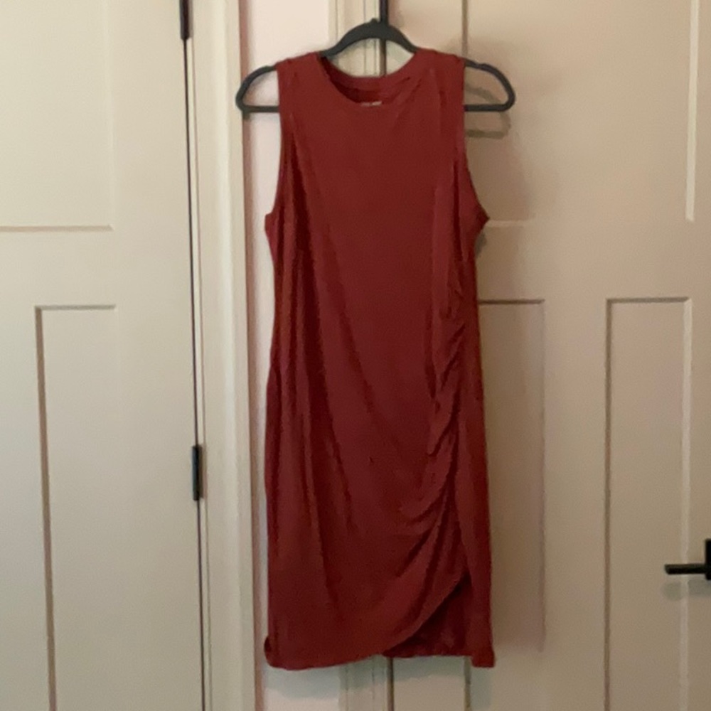 Nine West Orange Asymmetrical Sheath Dress